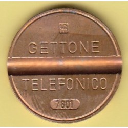 GETTONE TELEFONICO CON SEGNO DI ZECCA  NUMERO DI SERIE 7801