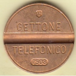 GETTONE TELEFONICO CON SEGNO DI ZECCA NUMERO DI SERIE 7503