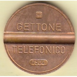 GETTONE TELEFONICO CON SEGNO DI ZECCA NUMERO DI SERIE 7504