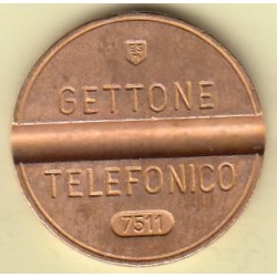 GETTONE TELEFONICO CON SEGNO DI ZECCA NUMERO DI SERIE 7511