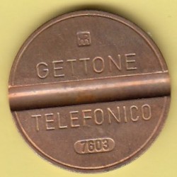 GETTONE TELEFONICO CON SEGNO DI ZECCA  NUMERO DI SERIE 7603