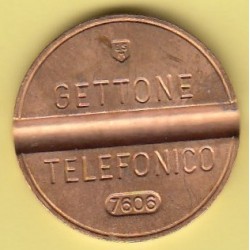 GETTONE TELEFONICO CON SEGNO DI ZECCA  NUMERO DI SERIE 7606