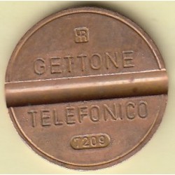 GETTONE TELEFONICO CON SEGNO DI ZECCA  NUMERO DI SERIE 7209