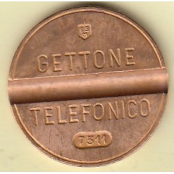 GETTONE TELEFONICO CON SEGNO DI ZECCA NUMERO DI SERIE 7311
