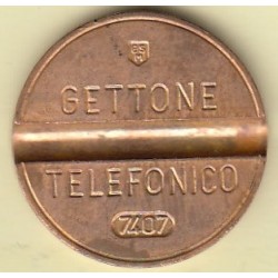 GETTONE TELEFONICO CON SEGNO DI ZECCA NUMERO DI SERIE 7407