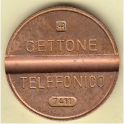 GETTONE TELEFONICO CON SEGNO DI ZECCA NUMERO DI SERIE 7411