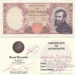 10000 LIRE MICHELANGELO 1968 SERIE SOSTITUTIVA PERIZIATA 