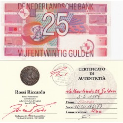 25 GULDEN 1989 NETHERLANDS 