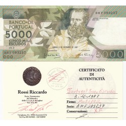 5000 ESCUDOS 1987 PORTUGAL
