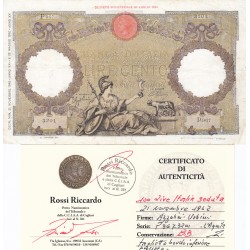 100 LIRE ITALIA SEDUTA 1942 BB 