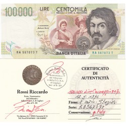 100000 LIRE CARAVAGGIO II TIPO 1994 q.FDS 