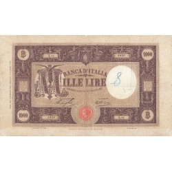 1000 LIRE BARBETTI FASCIO 5 DICEMBRE 1929   MB/BB