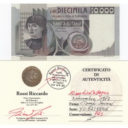 10000 LIRE CASTAGNO 3 NOVEMBRE 1982 PERIZIATA FDS 