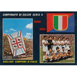 CAGLIARI CAMPIONE D'ITALIA CALCIO DI SERIA A 1969-1970 VIAGGIATA 