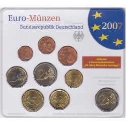 GERMANIA SERIE DIVISIONALE EURO 2007 IN CONFEZIONE ORIGINALE ZECCA STAATLICHE MUNZEN BADEN- WURTTEMBERG KARLSRUHE -G-