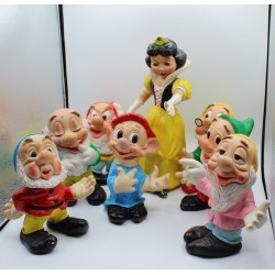 Biancaneve e i 7 nani Walt Disney Ledra Plastic con fischietto vintage 