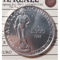 500 LIRE  DONATELLO 1986 