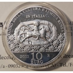 10 EURO IN ARGENTO  2011 CULTURA E LINGUA RUSSA PROOF  