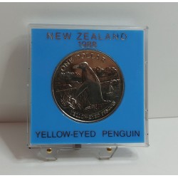 NEW ZELAND  1988 1 DOLLAR YELLOW-EYED PENGUIN  