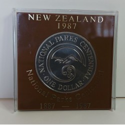NEW ZELAND  1 DOLLAR 1987 IN ORIGINAL BOX