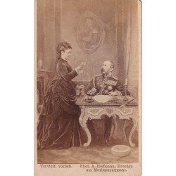ALBERTO DI SASSONIA E LA MOGLIE CAROLA DI VASA DRESDA 1874