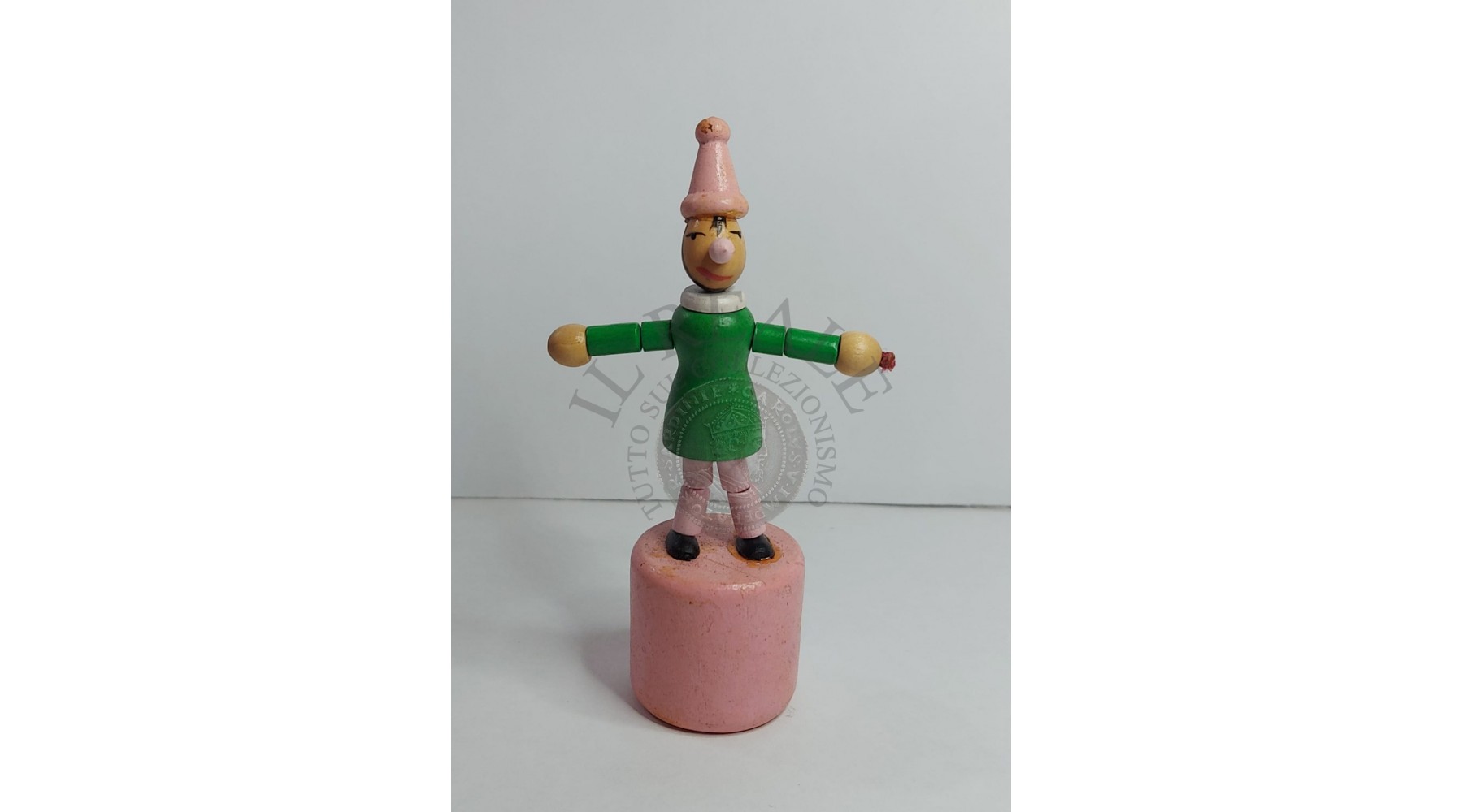 Pinocchio In Legno Snodabile Snodato Statuina Gioco Bambini Souvenir 34Cm