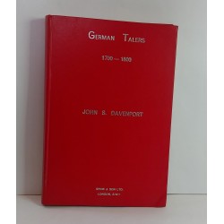 GERMAN TALERS 1700-1800 Hardcover 1965 by John S. Davenport 