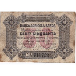 Banca Agricola Sarda 50 centesimi 1872