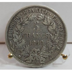 FRANCIA 5 FRANCS 1849 SILVER COIN