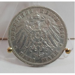 GERMANY 3 MARK 1910 SILVER COIN