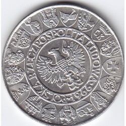 Poland 100 Zlotych 1966 Polish Millennium SILVER COIN