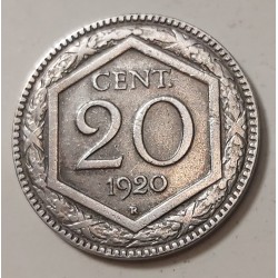 20 CENTESIMI ESAGONO 1920